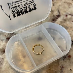 24k Gold Septum Hinge Nose Ring